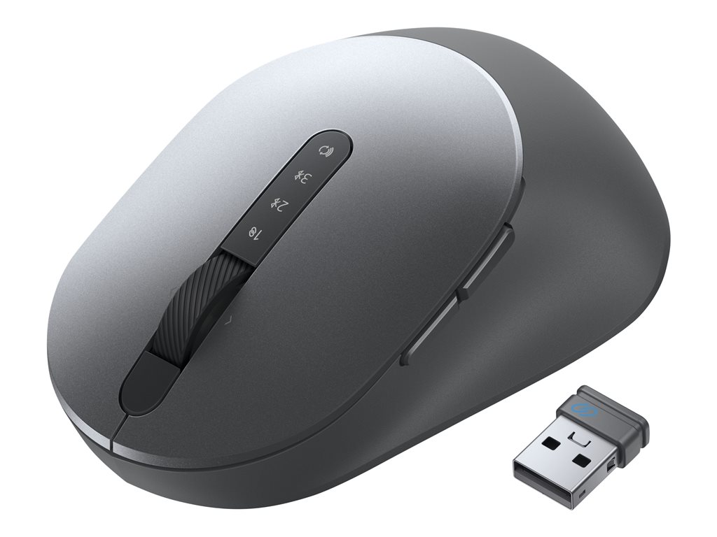 Dell MS5320W - Maus - optisch - 7 Tasten - kabellos - 2.4 GHz, Bluetooth 5.0 - Titan Gray - mit 3 years NBD Advance Exchange